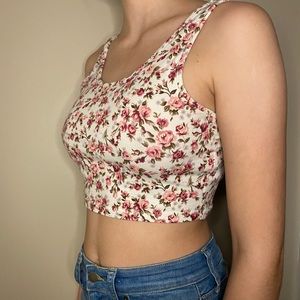 Forever 21 flower crop top